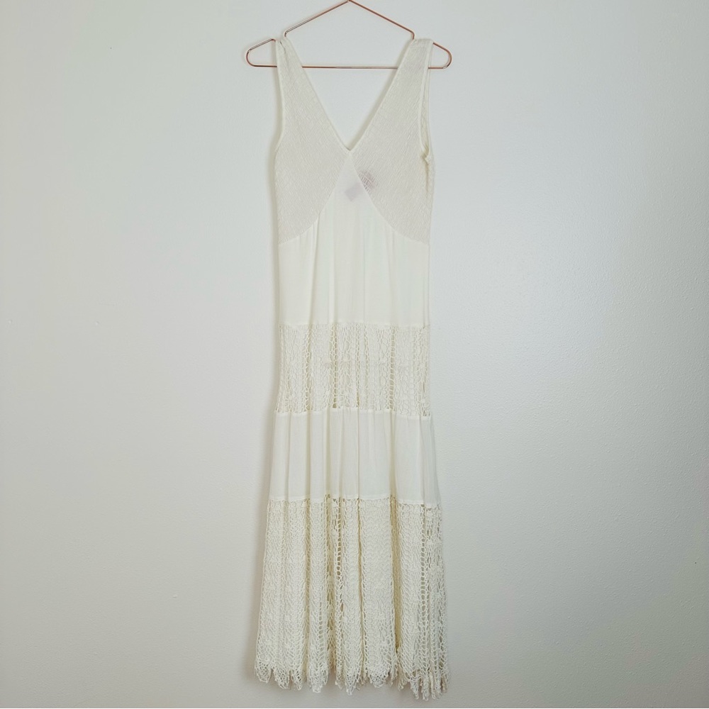 V Christina Maxi crochet sleeveless boho V-neck smocked dress - Picture 8 of 11